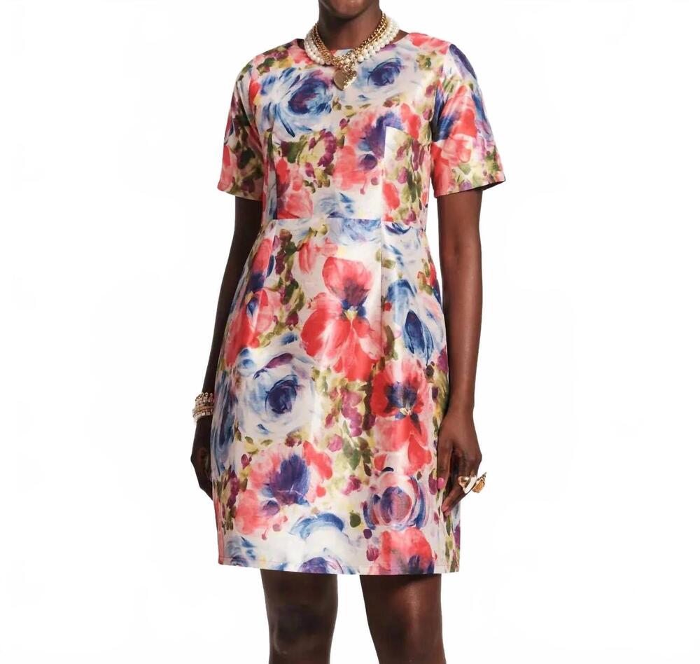 NEW FRANCES VALENTINE dupioni dress in super bloom